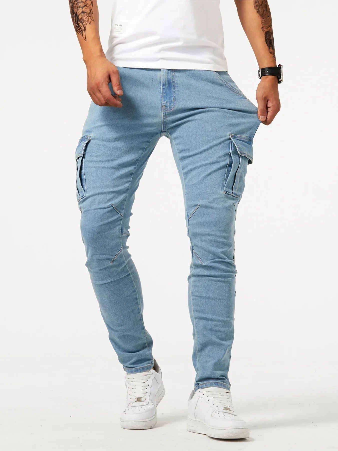 BEN | STRETCHY CARGO JEANS